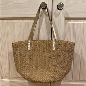 J. Crew Tan Woven Shoulder Bag